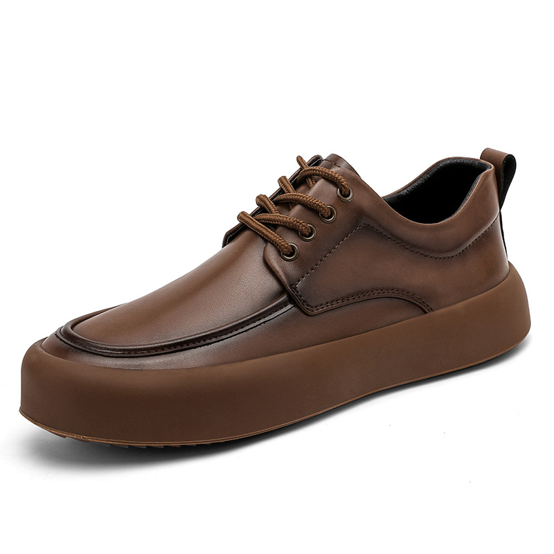 Stylish Men's Platform Casual Leather Shoes